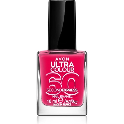 Avon Ultra Colour 60 Second Express бързозасъхващ лак за нокти цвят Fun N Fuchsia 10ml