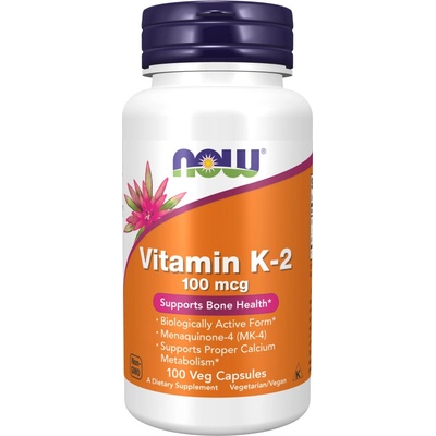 Now Foods Vitamín K2 ako MK-4 100ug 100 rastlinných kapsúl