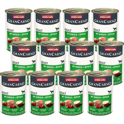 Animonda Gran Carno Adult Dog jeleň a jablko 12 x 400 g