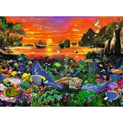 Ravensburger - Puzzle Turtle in the reef - 500 piese