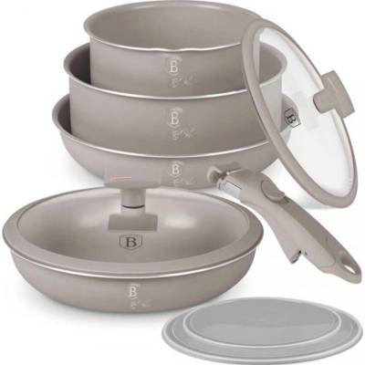 BERLINGERHAUS Súprava riadu s titánovým povrchom 9 ks Taupe Collection