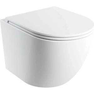 Omnires Ottawa Comfort - Окачена тоалетна чиния със седалка SoftClose, Rimless, матово бяла OTTAWASPMWBM (OTTAWASPMWBM)