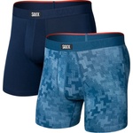Saxx Мъжко синтетично термобельо Saxx Vibe Xtra Boxer Brief Fly 2-Pack Synthetic base layer - Frenetic Tweed / Maritime (014-2280-0613)
