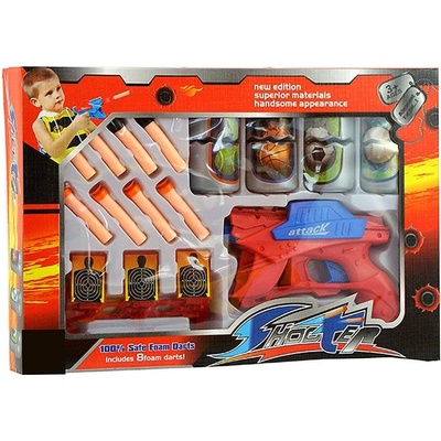 Raya Toys Детски комплект Raya Toys - Пистолет с дунапренени стрели, син (502114416)