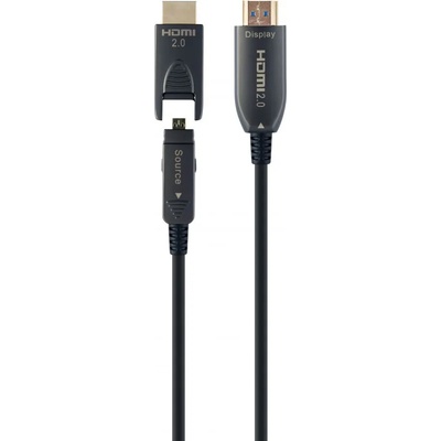 Gembird CCBP-HDMID-AOC-50M AOC Високоскоростен HDMI D-A кабел с Ethernet AOC Premium Series 50 м черен (CCBP-HDMID-AOC-50M)
