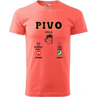 Dobrý Triko pánské tričko Pivo volá Korálová