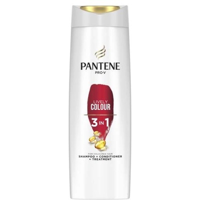Pantene Lively Colour 3 in 1 360 ml шампоан, балсам и маска за боядисана коса за жени