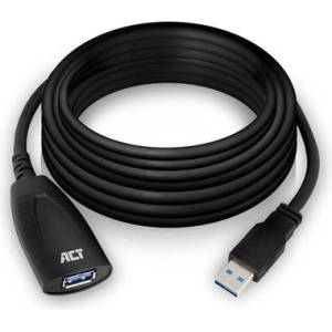 ACT USB 3.2 Gen 1 Удължителен активен кабел USB-A-USB-A, 5м/ вкл. до 4хAC6005USB/ (EWENT-ACT-CAB-AC6105) - megamag