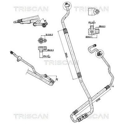 Vysokotlaké / nízkotlaké vedení, klimatizace TRISCAN 9010 16054