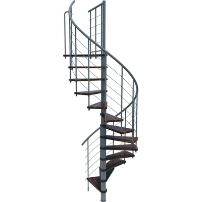 Minka STAIRS Kombinované točité schodiště Venezia Smart ořech/šedá pr. 120 cm