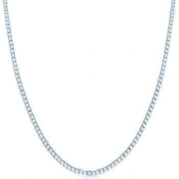 SAVICKI Тенис колие Luminy 3, 0 мм: бяло злато, бели сапфири