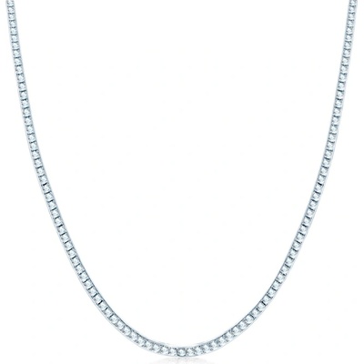 SAVICKI Тенис колие Luminy 3, 0 мм: бяло злато, бели сапфири