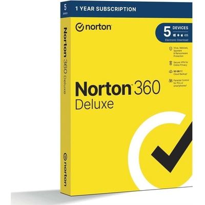Norton 360 DELUXE 50GB 5 lic. 1 rok (21415000)