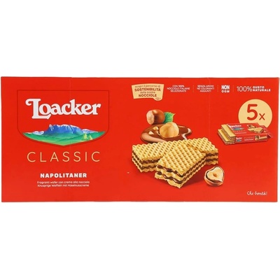 Loacker Classic Napolitaner лешникови вафли 225 г