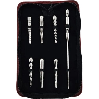 Rouge Stainless Steel Penis Plug Set with Handle