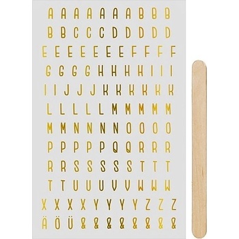 Pretláčacie TRANSFER nálepky zlatá abeceda