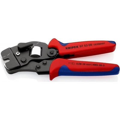KNIPEX Клещи автоматични за кримпване на кабелни накрайници 0.08-16мм2 квадрат, ръкохватка 190мм, с пружина, Knipex (K975309)