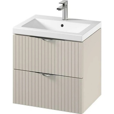 Cersanit S801-541 - Závesná kúpeľňová skrinka s umývadlom TIRSO 60x45 cm béžová S801-541