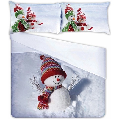 Gipetex Natural Dream 3D talianská obliečka bavlna Pupazo di Neve Snehuliak 140x220 70x90