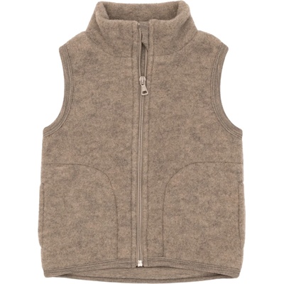 Engel Детски вълнен елек Engel Kid's Vest Merino vest - Walnuss Melange - размер 128 (EU) (703-5185-0213)