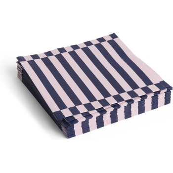 Hay Pattern Хартиени салфетки, 40 x 40 см, светлорозово-сини райета, 20 бр (AE732-E140-AP94)