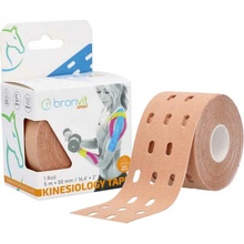 BronVit Sport Kinesio Tape děrovaný béžová 5 cm x 5 m