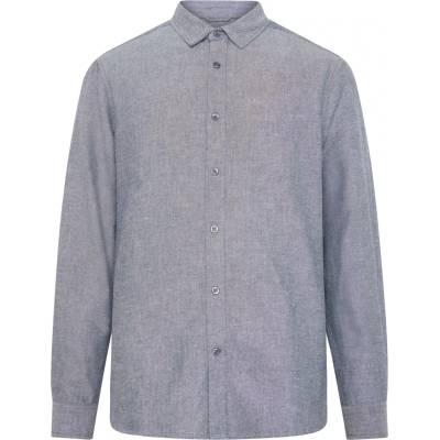 KnowledgeCotton Apparel Мъжка риза с копчета Knowledgecotton apparel Regular Fit Heavy Twill Flannel Shirt - Night Sky - размер 3XL (033-2930-0316)