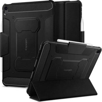 Spigen Rugged Armor Pro Case - хибриден удароустойчив кейс с поставка за iPad Air 4 (2020) (черен)