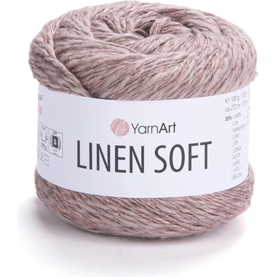 YarnArt Příze Linen soft 7308 hnědo-béžová