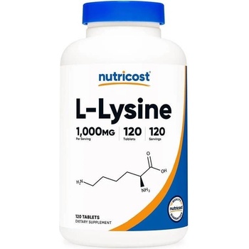 Nutricost L-Lysine, 1000 mg, 120 таблетки, Nutricost (72564 (376201) NC)