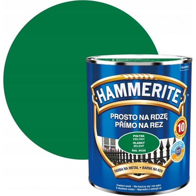 Hammerite přímo na rez, 0,70L, hladký zelený
