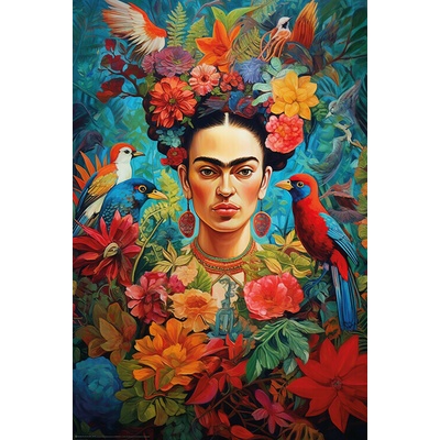 Plagát, Obraz - Frida Kahlo tropical, 61 × 91.5 cm