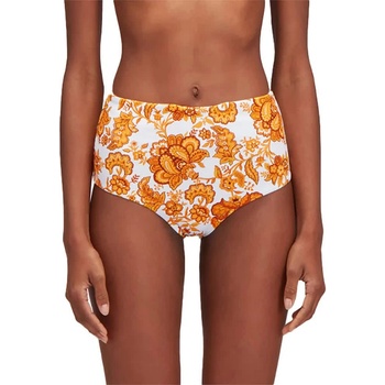 SUNDEK High-waisted flower tale-print culottes Ipannema bikini bottom - White (Maracuja)