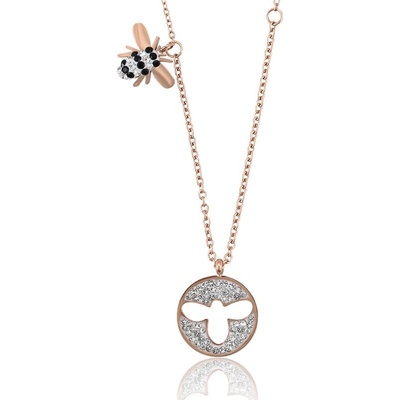 BM Jewellery Dámský řetízek se včelkou - rose gold z chirurgické oceli S84063