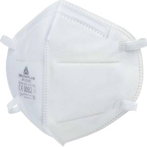 Delta Plus Респиратор delta m1202b / ffp2, без клапан, вертикално сгъваем, 30 броя в опаковка - бял, регулируем (m1202bc)