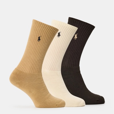 Ralph Lauren Чорапи Polo Ralph Lauren Men's Crew Socks - Caml/Ivory/Brn