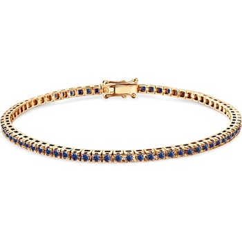 SAVICKI Тенис гривна Luminy 2, 3 мм: злато, сини сапфири