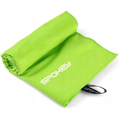 Spokey SIROCCO XL Rychleschnoucí uterák 80x150 cm, zelený s odnímatelnou sponou