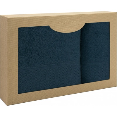 Darymex sada uterákov Solano 1 ks 50 x 90 cm 1 ks 70 x 140 cm tmavomodrá