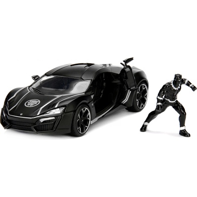 Jada LYKAN HYPERSPORT černá PANTHER s figurkou Čierneho Pantera 1:24