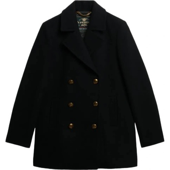 SUPERDRY Палто Superdry Double Breasted Pea coat - Black (Black)