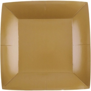 Santex Квадратни хартиени чинии, едноцветни, 18x18 см ЦВЯТ: Златен