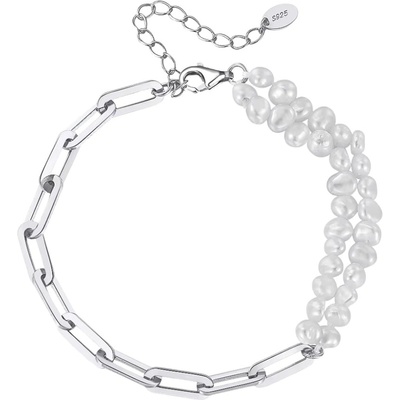 Majya stříbrný náramek s perlami MAELIE 11715