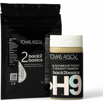 Tomas Arsov BACK2BASICS šampón 50 g+ odstranovač silikonů a minerálu 5 g dárková sada