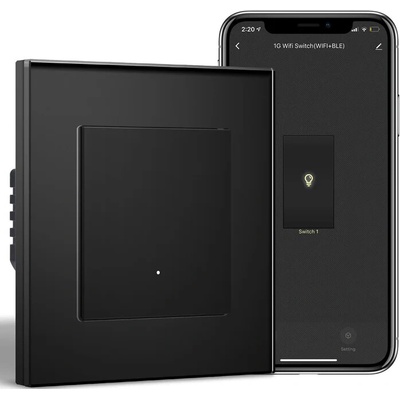 BSEED Smart WiFi svetelný vypínač - Echo Click Čierna 1