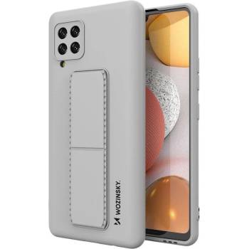 Wozinsky Калъф за телефон Wozinsky Kickstand Flexible Silicone със стойка за Samsung Galaxy A42 5G, сив (KXG0017113)