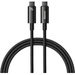 Baseus - Кабел за данни Tungsten Gold (CAWJ040101) - Type-C към Type-C, Бързо зареждане, 240W, 2 м - Черен