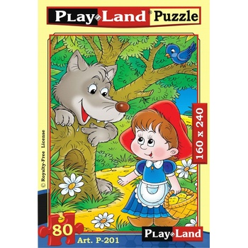 Play Land Пъзел Вълкът и червената шапчица 80 елемента