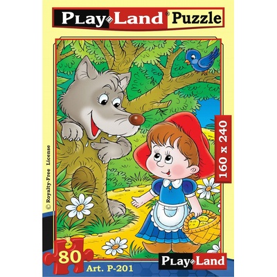 Play Land Пъзел Вълкът и червената шапчица 80 елемента
