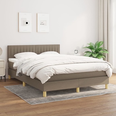 vidaXL 11461.3140773 Boxspring postel s matrací taupe textil